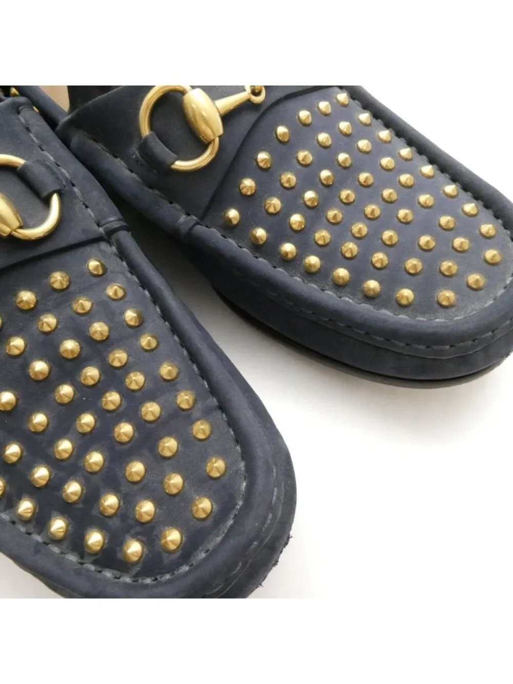 Gucci Horsebit Studded Loafers Shoes Flat 7.5